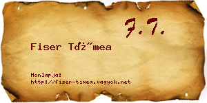Fiser Tímea névjegykártya