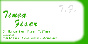 timea fiser business card